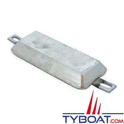 Vetus - Anode à boulonner rectangulaire, zinc, 0,50 kg
