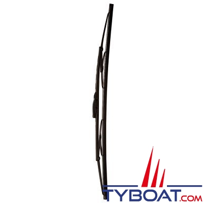 Vetus - Balai en acier inoxydable couvert poudre thermodurcissable couleur noire L= 410 mm.