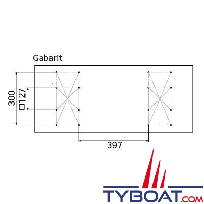 Vetus - Banquette 2 places rabattable dossier ajustable blanche coutures bleu marine