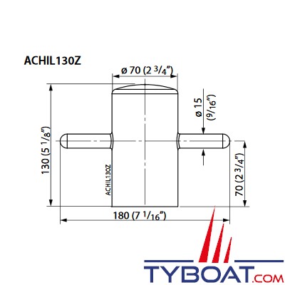 VETUS - Bitte d'amarrage type Achilles 130 à souder