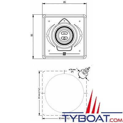 Vetus - DBPPJA Tableau de double commande pour 2 propulseurs BOW PRO avec fonction verouillage (CAN BUS)