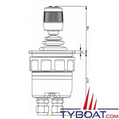 Vetus - DBPPJA Tableau de double commande pour 2 propulseurs BOW PRO avec fonction verouillage (CAN BUS)