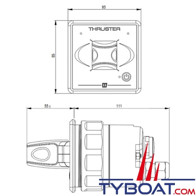 Vetus - BPPPA Tableau de commande pour propulseurs BOW PRO (CAN BUS)