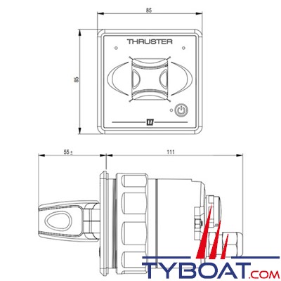 Vetus - BPPPA Tableau de commande pour propulseurs BOW PRO (CAN BUS)