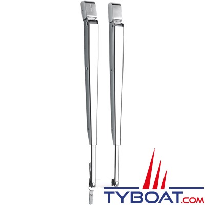 Vetus - Bras d’essuie-glace acier inoxydable parallèle - raccord DIN - Longueur 386 - 471 mm