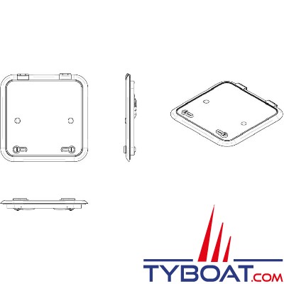 Vetus - Capot de pont Altus type 4242 (dimensions d’encastrement 421 x 421 mm)