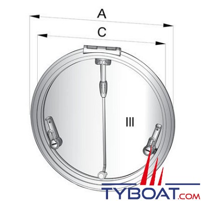 VETUS - Capot de pont Altus type R520 (dimensions d’encastrement D =  518 mm)