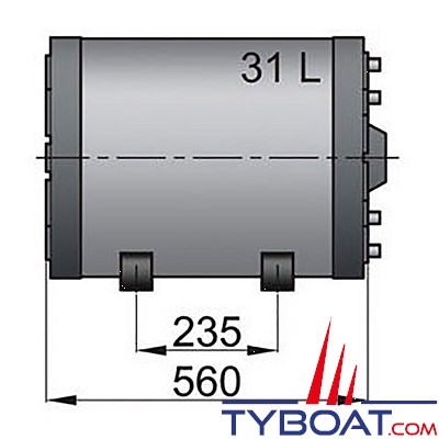 Vetus - Chauffe eau à double paroi type WHD - 31 litres