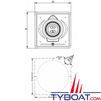 Vetus - DBPPJA Tableau de double commande pour 2 propulseurs BOW PRO avec fonction verouillage (CAN BUS)