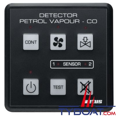 VETUS - Détecteur de gaz - vapeurs d’essence oxyde de carbone 12/24 Volts capteur inclus - PD1000