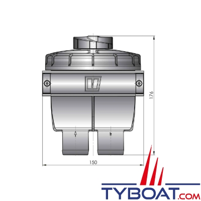 Vetus - Filtre eau de mer type 470 tuyau Ø 19mm - Débit jusqu'à 51 Litres/minutes