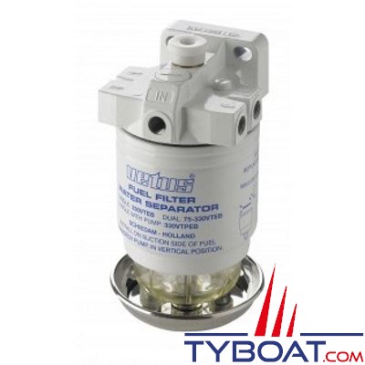 VETUS - Filtres séparateur eau/carburant avec pompe CE/ABYC 10 microns débit 190  L/H
