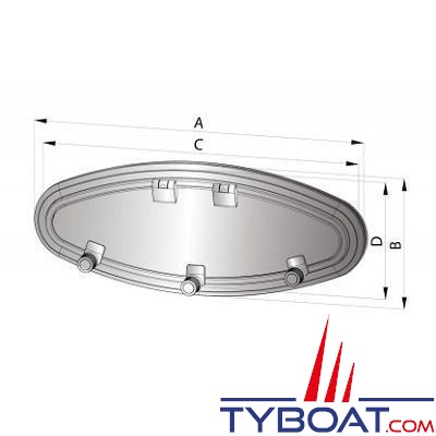 VETUS - Hublot type PX45 classification CE : A3 qualité moustiquaire incluse