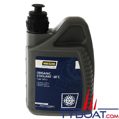 Vetus - Liquide de refroidissement Organic Coolant -38°C - 1 litre