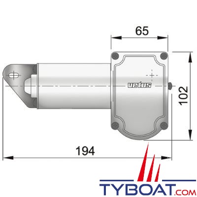 Bras d’essuie-glace TAILLE S = 473-559 mm avec raccord DIN VETUS DINPX