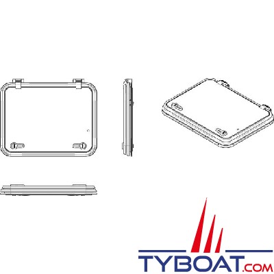 Vetus - Panneau de pont Libero 500 x 370 mm (angle 32 mm)