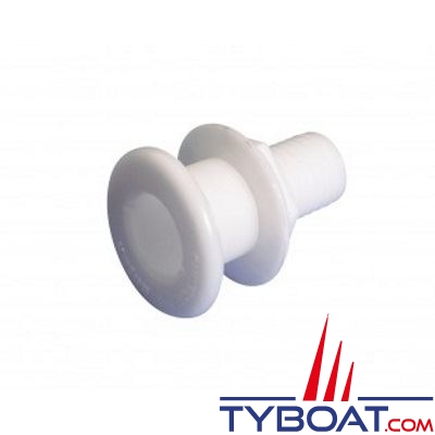 Vetus - Passe coque droit arrondi Delrin G5/8 pour tuyau Ø 16 mm
