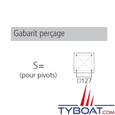 VETUS - Pied de siège fixe pivotant hauteur 33 cm