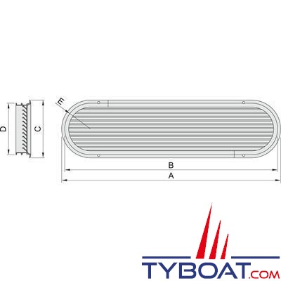 VETUS - Prise d'aspiration type ASV 150