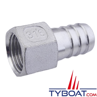 Vetus - Raccord annelé inox femelle G1/2'' pour tuyau 20 mm