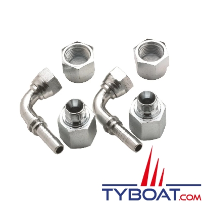 Vetus - Raccord double coudé 8 mm pour filtre gas oil