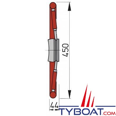 VETUS - Roue de gouvernail KW45 avec cercle en acajou type KW45 Ø 450 mm