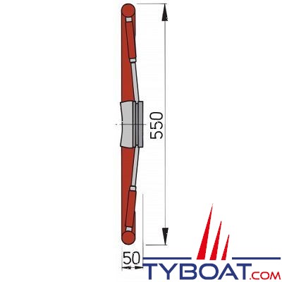 VETUS - Roue de gouvernail KW55 avec cercle en acajou type KW55 Ø 550 mm