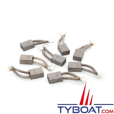 Vetus - Set: carbon brushes(8x) 12,5x20x28,5mm BOW80B 12/24