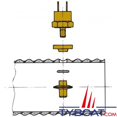Vetus - sonde pour alarme de température (installation sur le tuyau d'échappement)