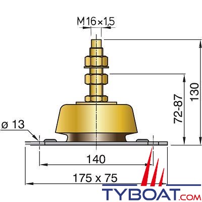 VETUS - Support-moteur type HY230 (la pièce)