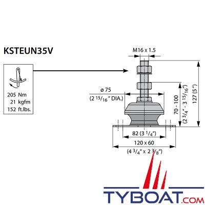 VETUS - Support-moteur type K35 (la pièce)