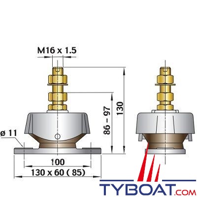 VETUS - Support-moteur type K40 (la pièce)