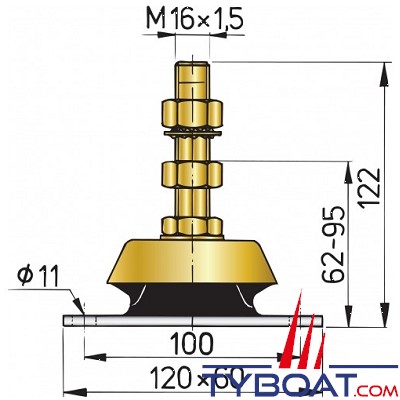 VETUS - Support-moteur type K50 (la pièce)