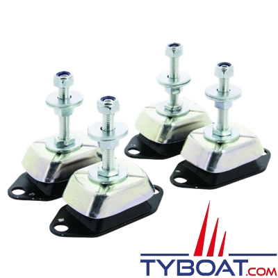 Vetus - Supports pour moteur électrique type X65 - Shore 65 - M12 par 4