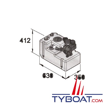 VETUS - Système de réservoir eaux usées 42 litres 24 Volts