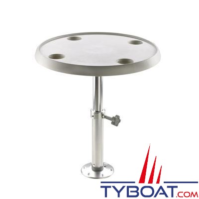 VETUS - Table ronde 60 cm pied réglable 50 à 70 cm VETUS TPM5070