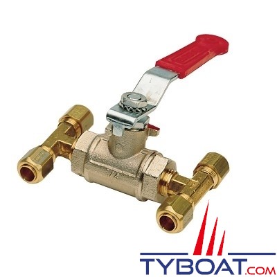 Vetus - Vanne by-pass pour tuyau nylon - Ø 10 mm - Direction hydraulique