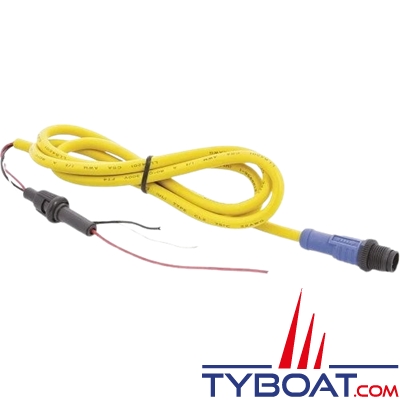 Vetus - Cable alimentation NMEA2000 avec connecteur Male , fusible 3A , 1 metre
