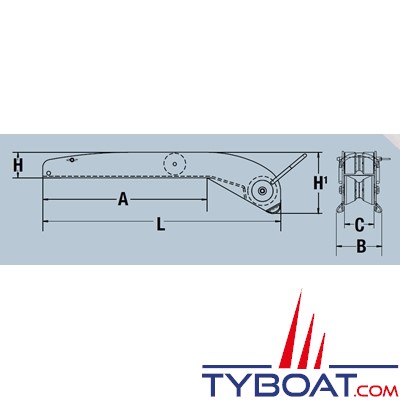 MAXSET - Davier finition brossée pour ancres MAXSET de 10 kg