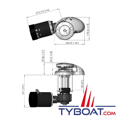 Maxwell - Guindeau RC10-8 - 12 Volts 1000 Watts - Barbotin mixte pour chaine Ø 8mm et cordage Ø 14-16mm