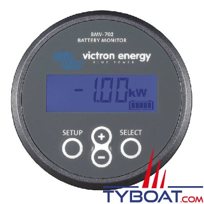 Victron Energy - Contrôleur de batterie BMV-702 avec shunt 500 Ampères et contrôle de la tension d'un deuxième parc de batterie