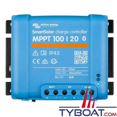 Victron Energy - Régulateur pour panneaux solaires - SmartSolar MPPT 100/20 12/24 (up to48) Volts 20 Ampères.