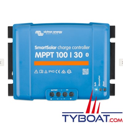Victron Energy - Régulateur pour panneaux solaires - SmartSolar MPPT 100/30 - 12/24 Volts 30 Ampères.