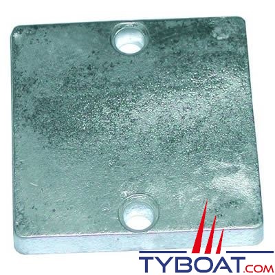 Anode plaque pour Mercruiser embase côté cloche 65x65x10mm - aluminium Hydral 2