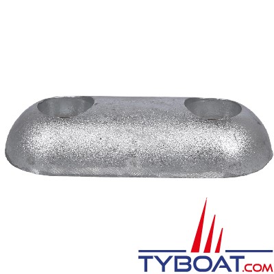 Anode zinc à boulonner 150x60mm - entraxe 80 mm 1.2 Kg