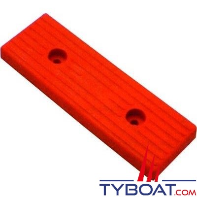 Patin grand modèle 020 rouge L 300 x lg 100 mm