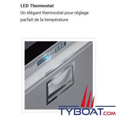 Vitrifrigo - Réfrigérateur et congélateur SeaDrawer DW210 OCX2 DTX - Double tiroirs - 12/24 Volts