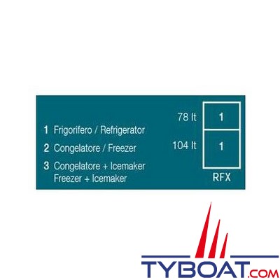 Vitrifrigo - Réfrigérateur SeaDrawer DW100 - RFX OCX2 - 12/24 Volts