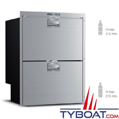 Vitrifrigo - Réfrigérateur SeaDrawer DW180 - RFX OCX2  - Double tiroirs - 12/24 Volts