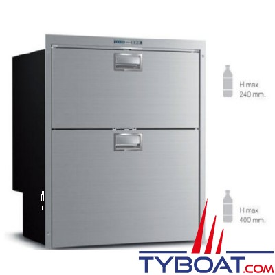 Vitrifrigo - Réfrigérateur SeaDrawer DW210 - RFX OCX2  - Double tiroirs - 12/24 Volts